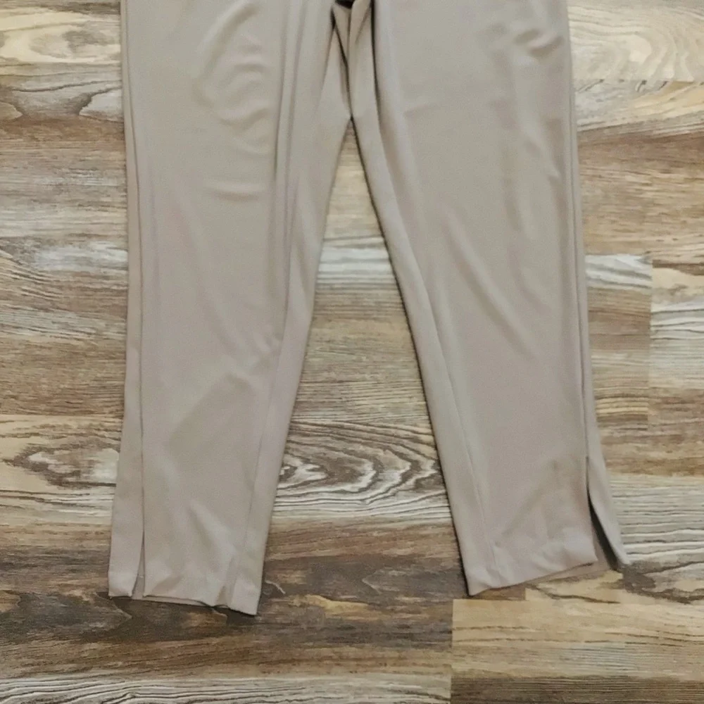 Joie Taupe High Rise Knit Pull On Split Hem Slim Tapered Leg Pants XS